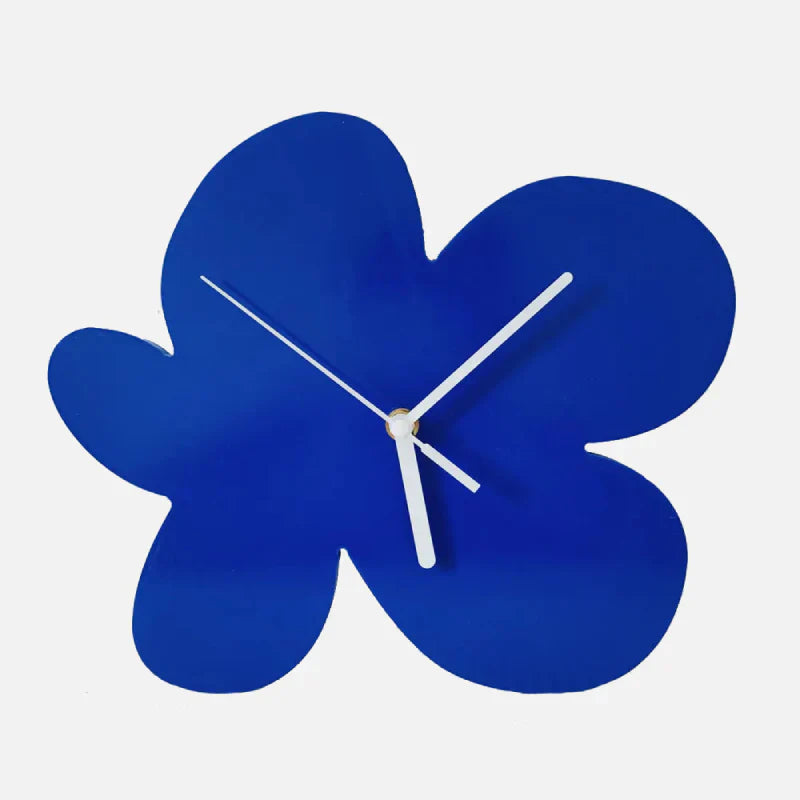CobaltTick | Klassische blaue geometrische Wanduhr - Modernes dekoratives Design, minimalistische Wanddekoration