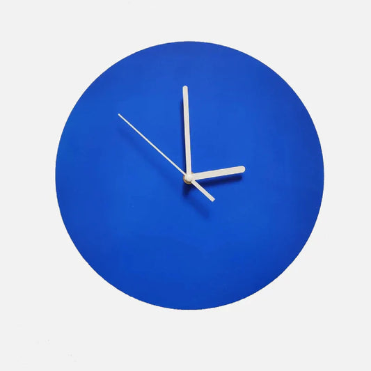 CobaltTick | Klassische blaue geometrische Wanduhr - Modernes dekoratives Design, minimalistische Wanddekoration