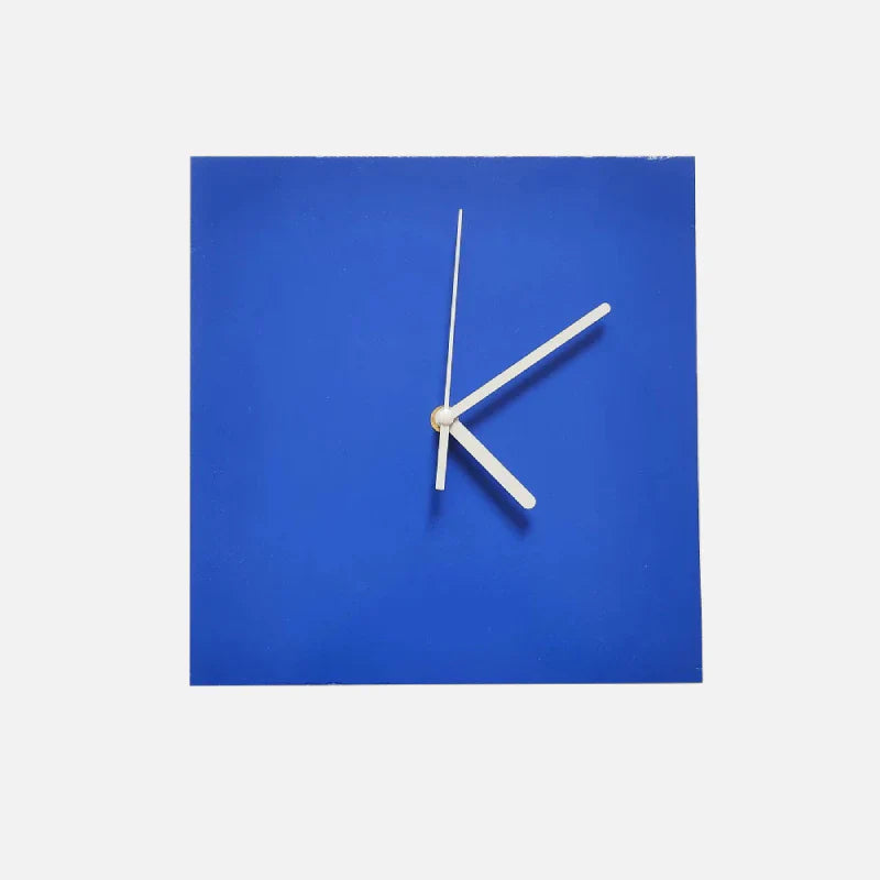 CobaltTick | Klassische blaue geometrische Wanduhr - Modernes dekoratives Design, minimalistische Wanddekoration
