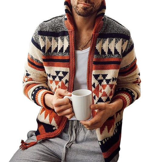Marcus - Cardigan für Männer mit Tribal-Print | Genießen Sie stilvollen Komfort