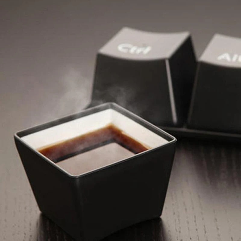 TechCups - 3-teiliges kreatives Ctrl-Alt-Del-Tastatursatz mit Tassen