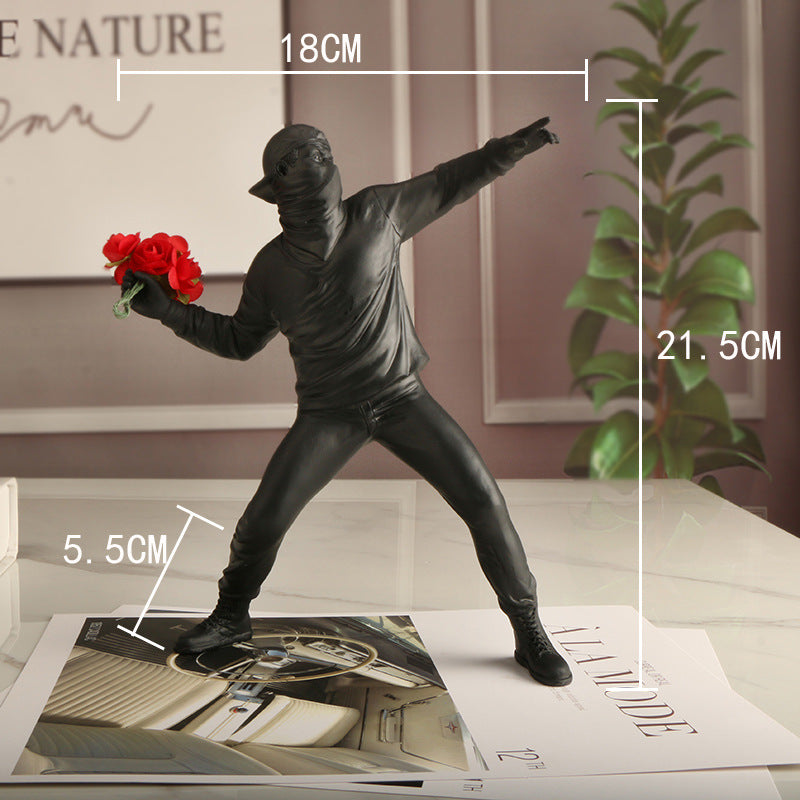UrbanArt - Banksy flower rioters | Vægkunst til moderne æstetik