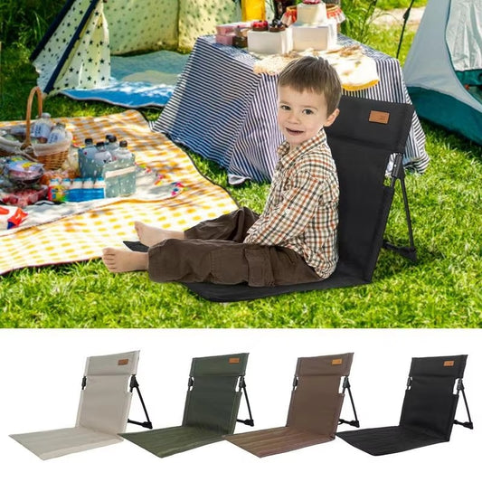 Drehbarer Campingstuhl | Faltbar mit Rückenlehne & Schaumstoffkissen | Tragbarer Outdoor-Stuhl