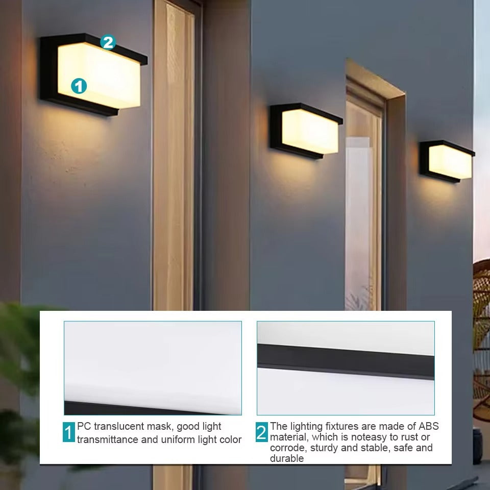 LED Wandleuchte mit Bewegungssensor – Außenveranda, Balkon & Garten