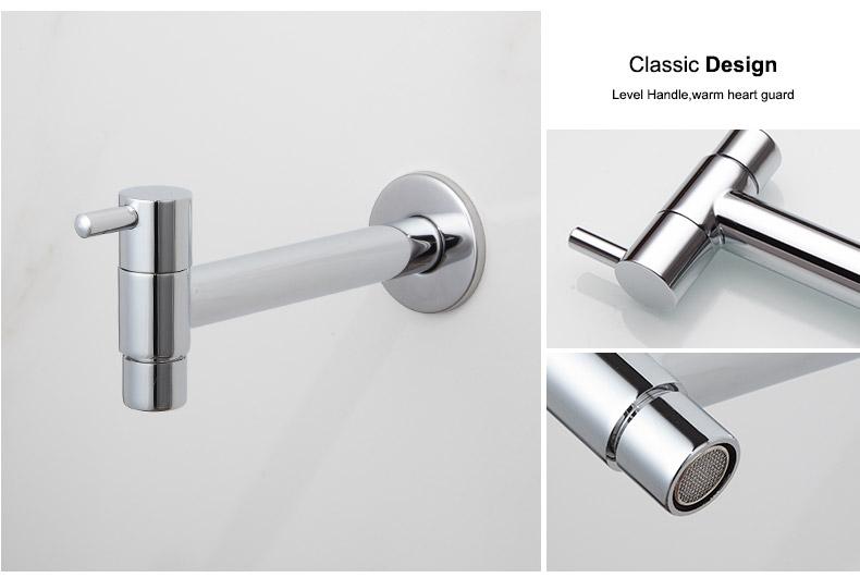 AquaStyle - Minimalistischer, wandmontierter Wasserhahn für das Badezimmer