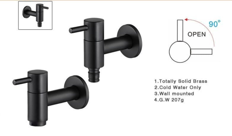 AquaStyle - Minimalistischer, wandmontierter Wasserhahn für das Badezimmer