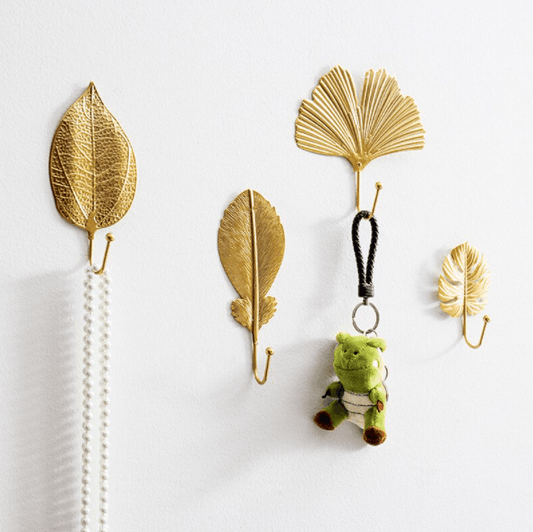 LuxeHook | Nordic Golden Leaf Wandhaken