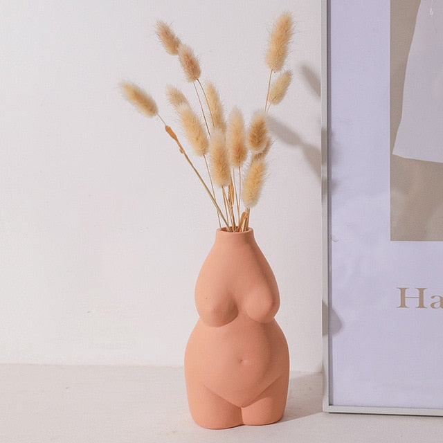 NordicGrace - Nordische keramische Kunstkörpervase Desktop-Ornamente