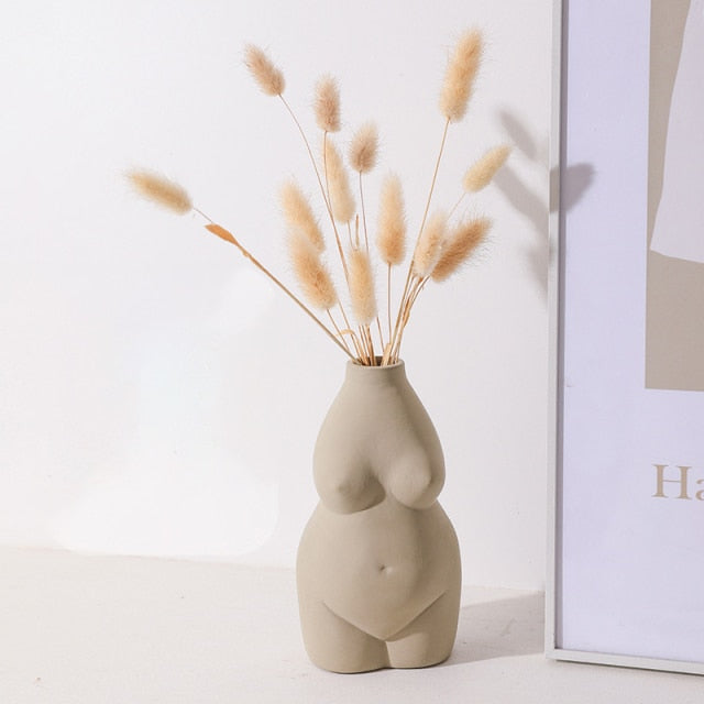 NordicGrace - Nordische keramische Kunstkörpervase Desktop-Ornamente