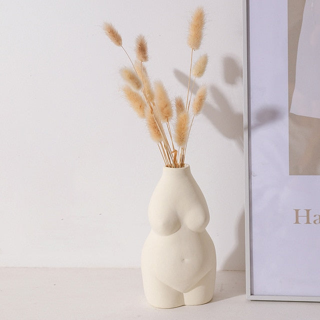 NordicGrace - Nordische keramische Kunstkörpervase Desktop-Ornamente