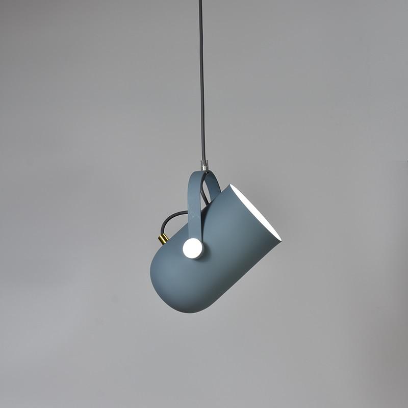 Moderne Nordic Hængelampe med Justerbar Vinkel og Minimalistisk Design – Aluminium i Mat Sort og Træfinish-5