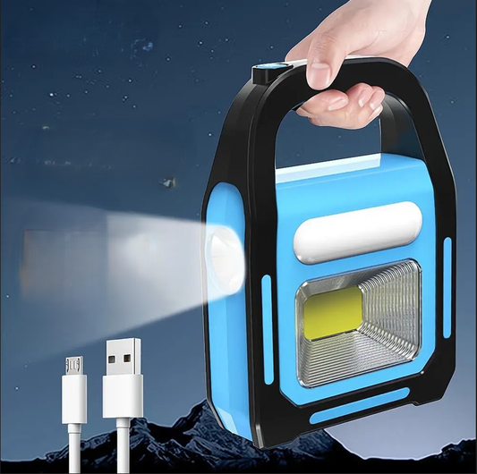 VoltLamp | Wiederaufladbare USB-Campingleuchte - tragbares LED-Licht und Notladegerät für Outdoor-Abenteuer