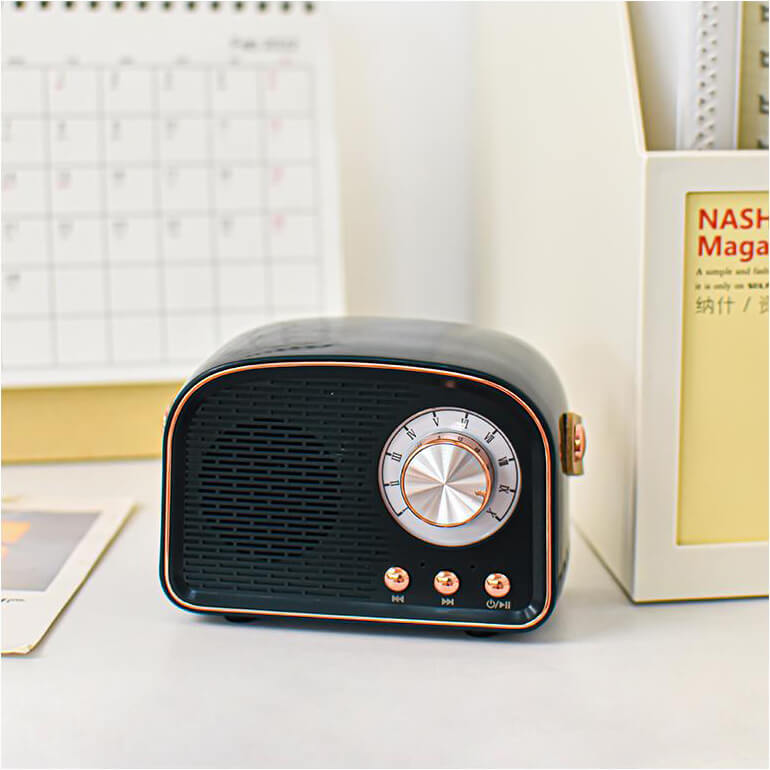 SoundSphere - Retro runde Radio Bluetooth-Lautsprecher