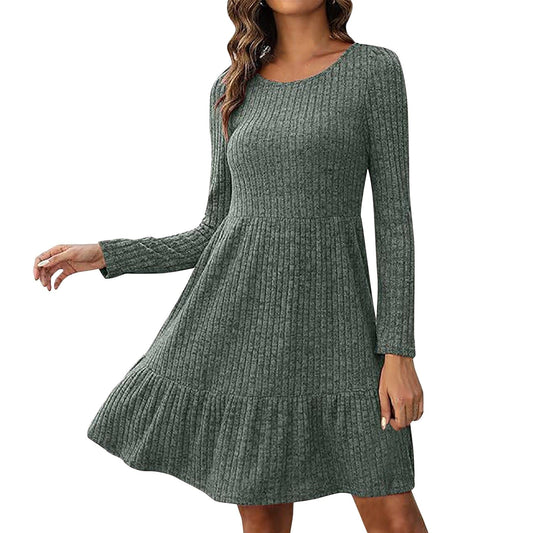 ChicFemme - Strickkleid mit langen Ärmeln | Stilvolles Strickkleid für mühelose Eleganz