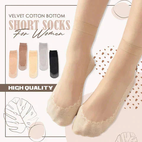 LuxusSneaker - Unsichtbare rutschfeste Socken aus Kristallsatin