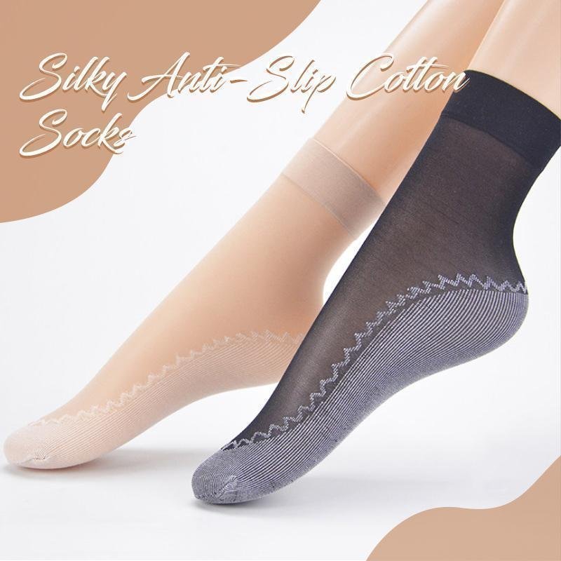 LuxusSneaker - Unsichtbare rutschfeste Socken aus Kristallsatin