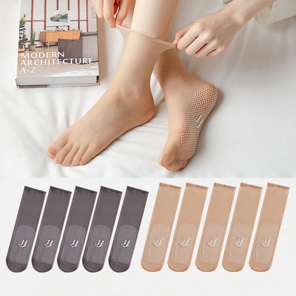 LuxusSneaker - Unsichtbare rutschfeste Socken aus Kristallsatin
