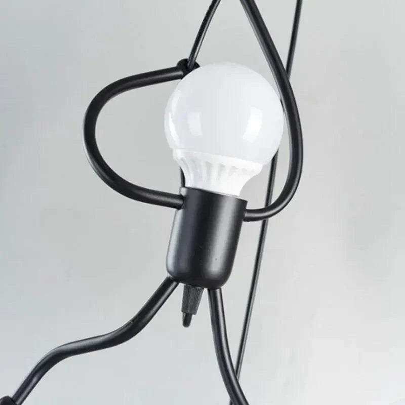 CeilingArt - Stick Man Deckenlampe - Kreatives LED-Design, verstellbares Metalllicht