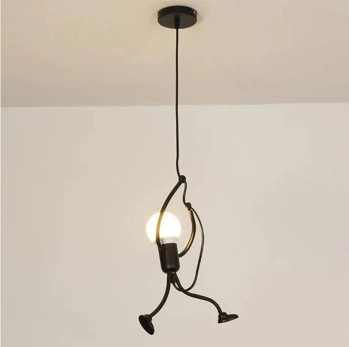 CeilingArt - Stick Man Deckenlampe - Kreatives LED-Design, verstellbares Metalllicht