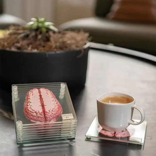 BrainWave - neues zeitgenössisches 'Hirn'-Untersetzer-Set