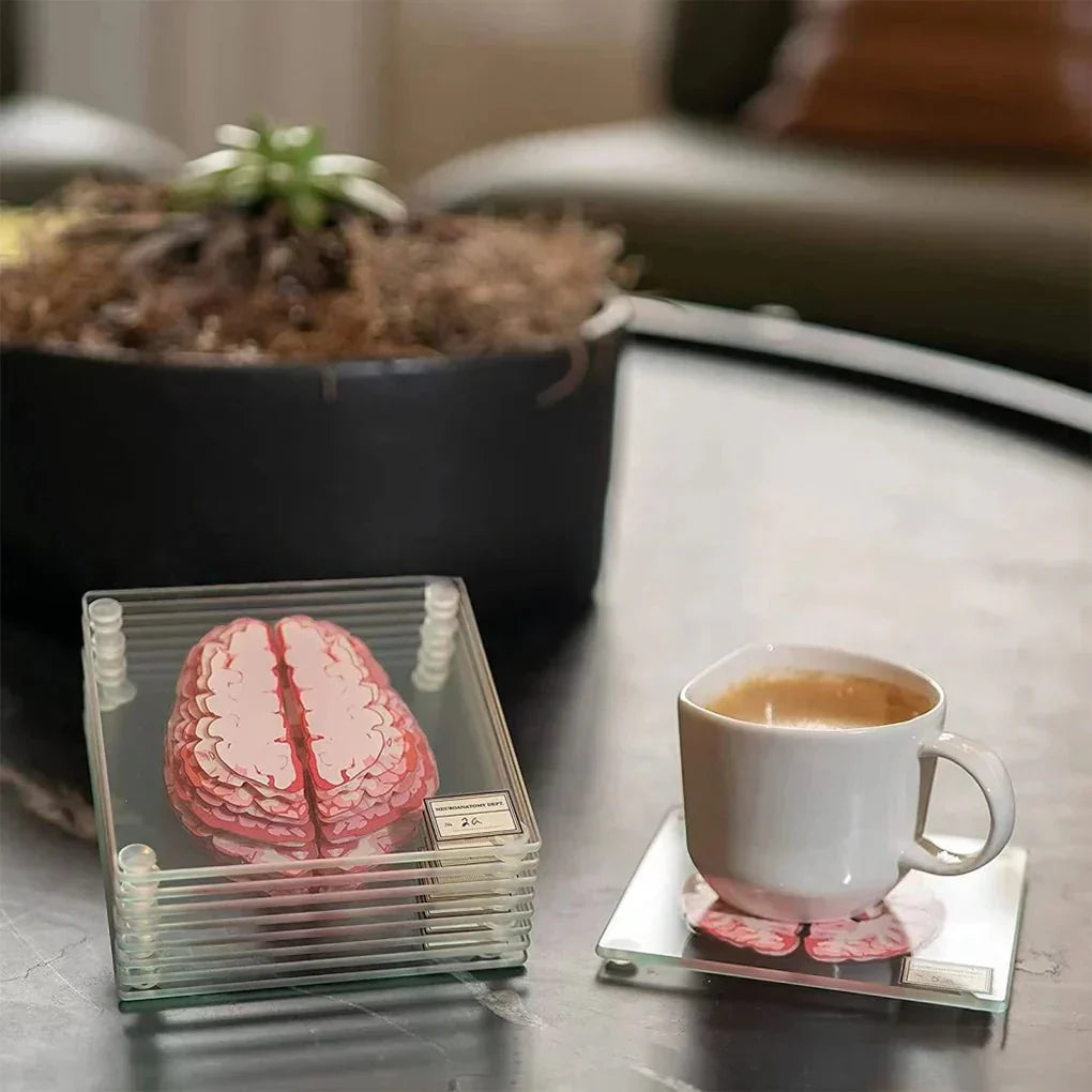 BrainWave - neues zeitgenössisches 'Hirn'-Untersetzer-Set