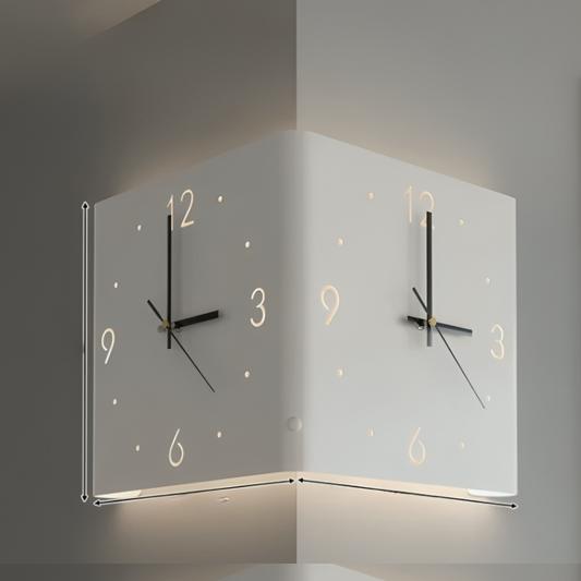 DuoTime - Elegante doppelseitige Wanduhr mit Beleuchtung