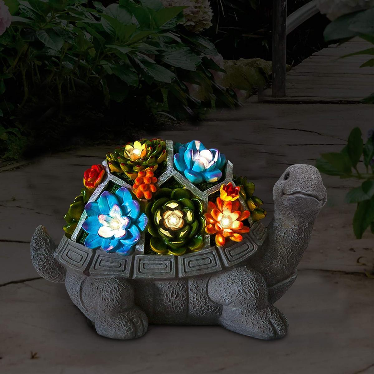 LumiTurtle - solarbetriebene Schildkröte für magische Gartenbeleuchtung