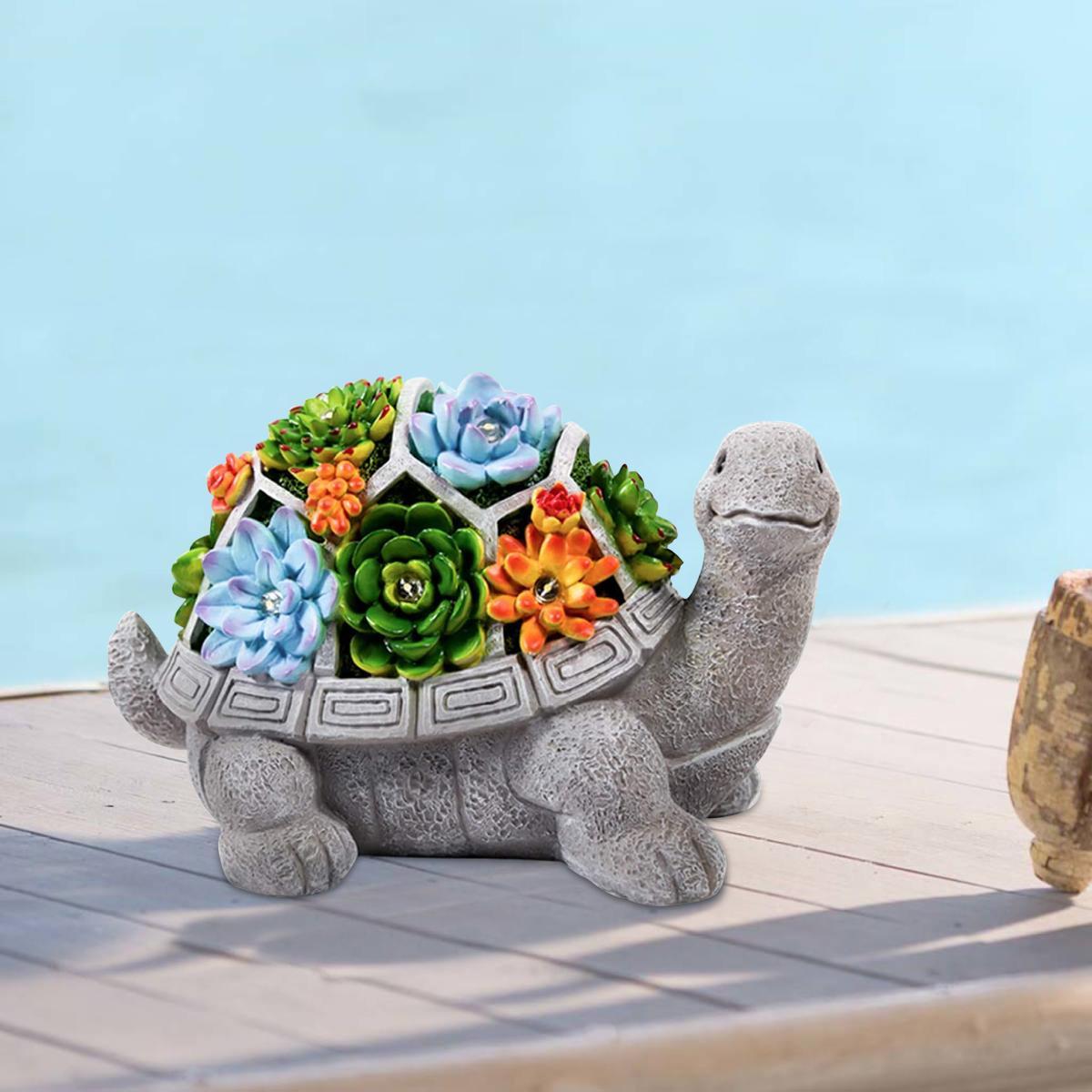 LumiTurtle - solarbetriebene Schildkröte für magische Gartenbeleuchtung