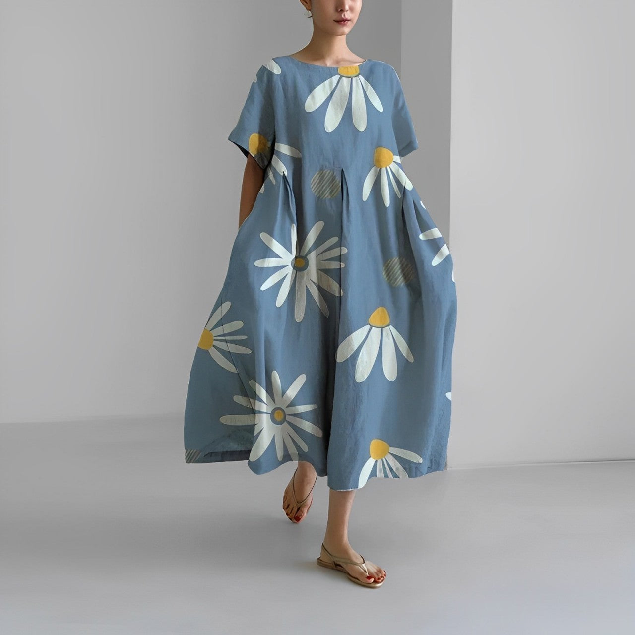 Aurelia - Boho Weite Blumen-Kleid